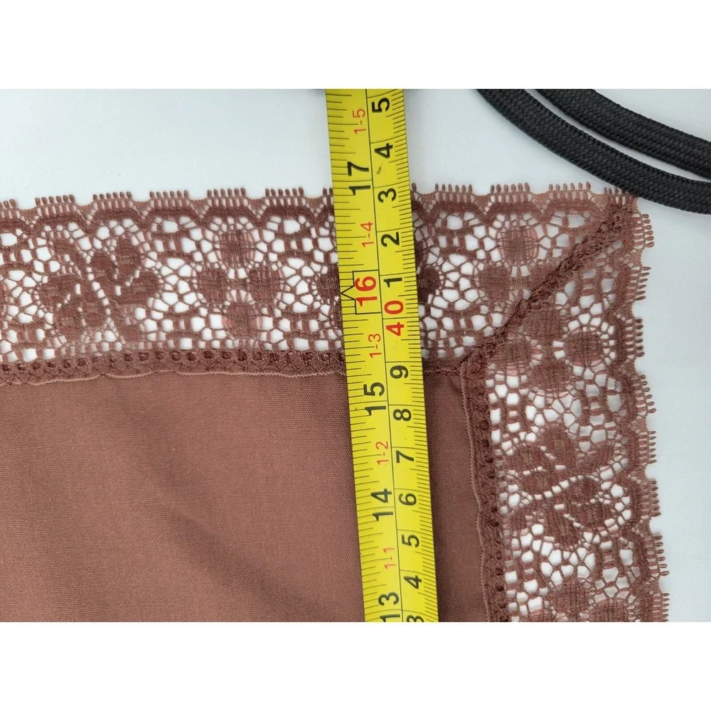 Vintage Brown Lace‎ Trim Edge Napkins Set Of 4 Handmade